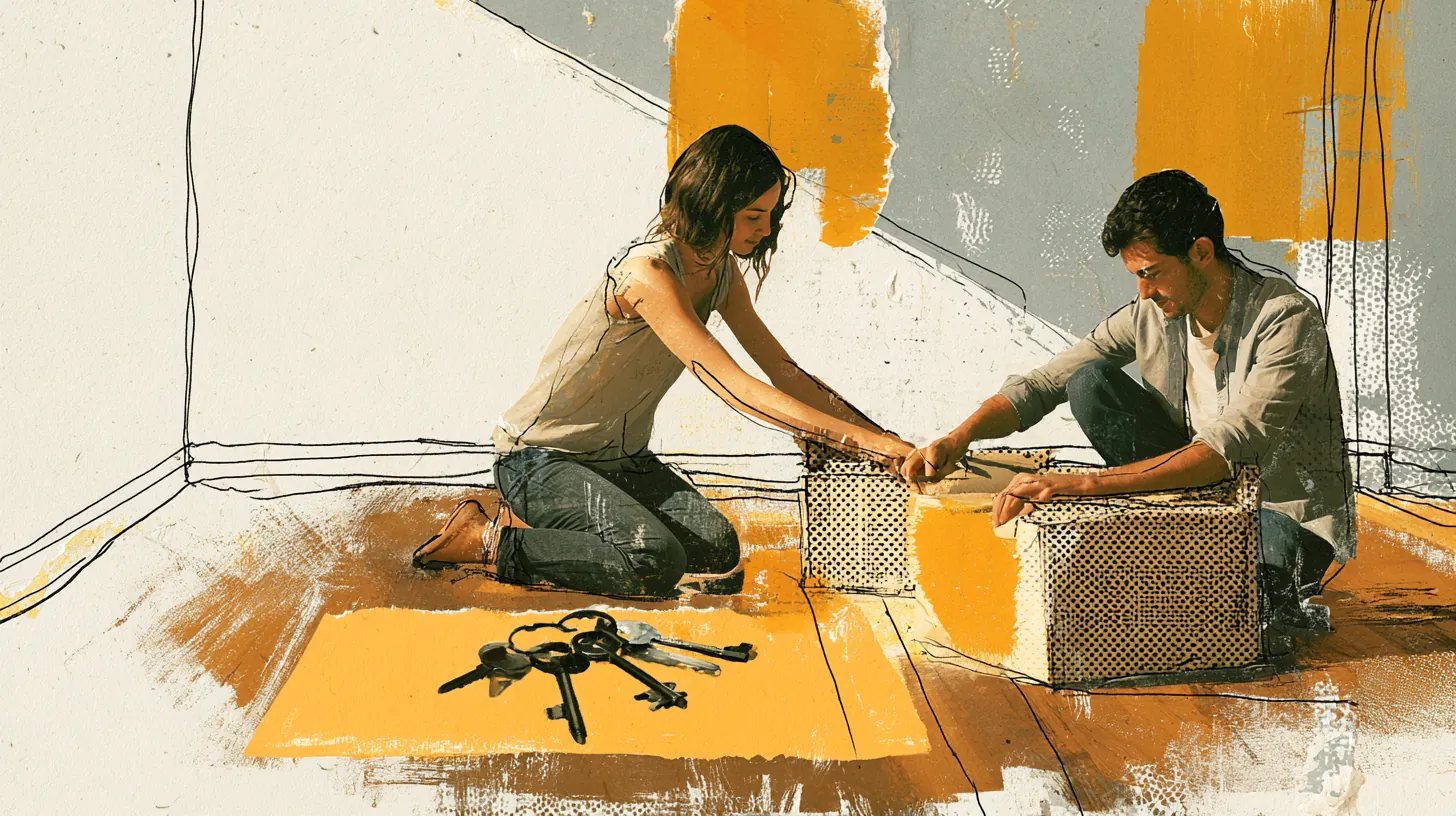 American couple taping the final moving box in an empty apartment with paper sunlight through the window, the real cost of a local move